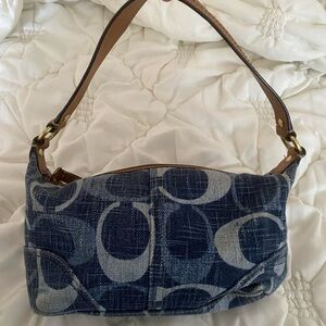 Coach denim small pouch